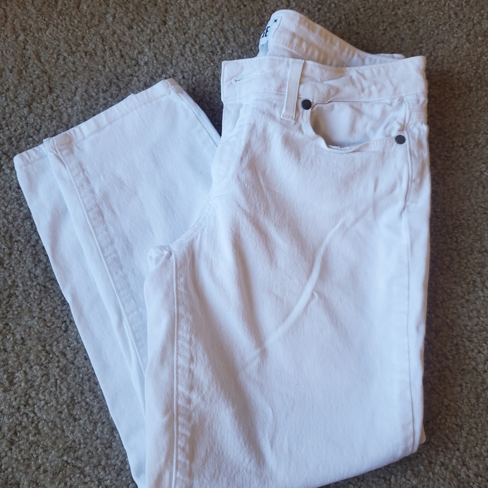 Paige kylie crop white jeans